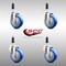 Service Caster 4 Inch 316SS Blue Polyurethane Swivel 7/8 Inch Expanding Stem Caster Set SCC SCC-SS316EX20S414-PPUB-BLUE-78-4 - alternate 3